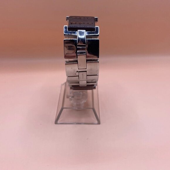 Fossil Watch F2 Womens Stainless Steel Analog Brown Leather Wristwatch ES1855 - Picture 4 of 8